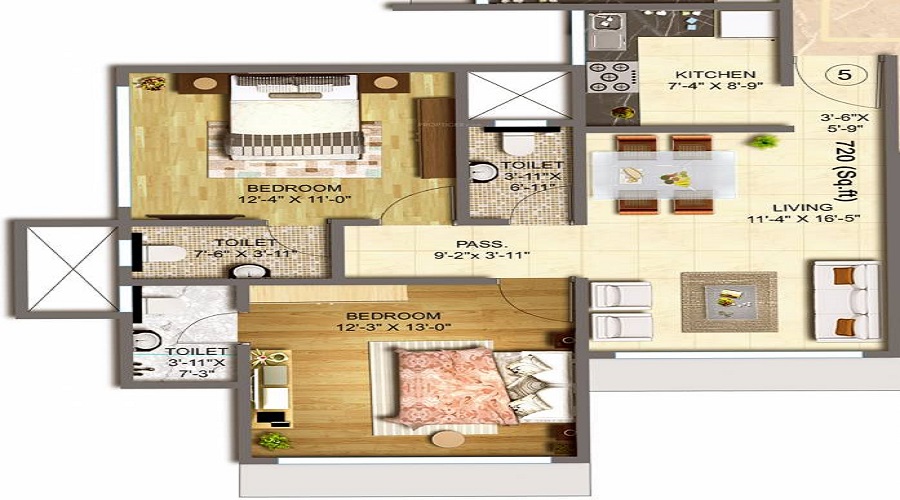 Bajaj Emerald Floor Plan