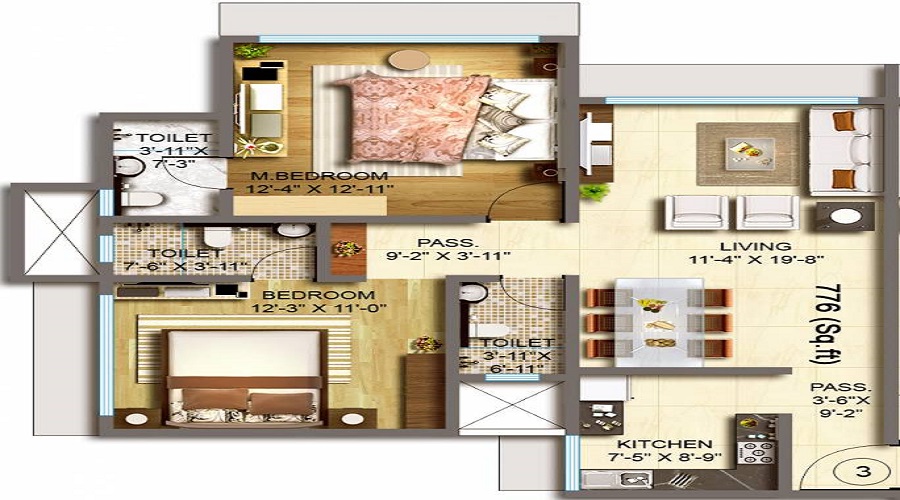 Bajaj Emerald Floor Plan