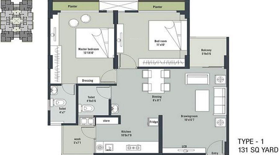 Patidar Seventh Avenue Floor Plan
