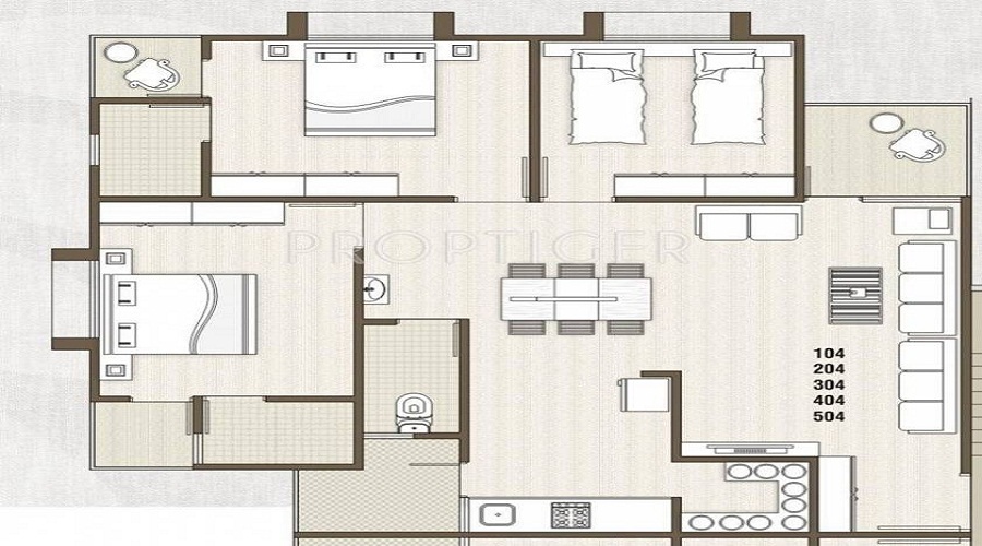 Sahajanand Devkrupa Avenue Floor Plan