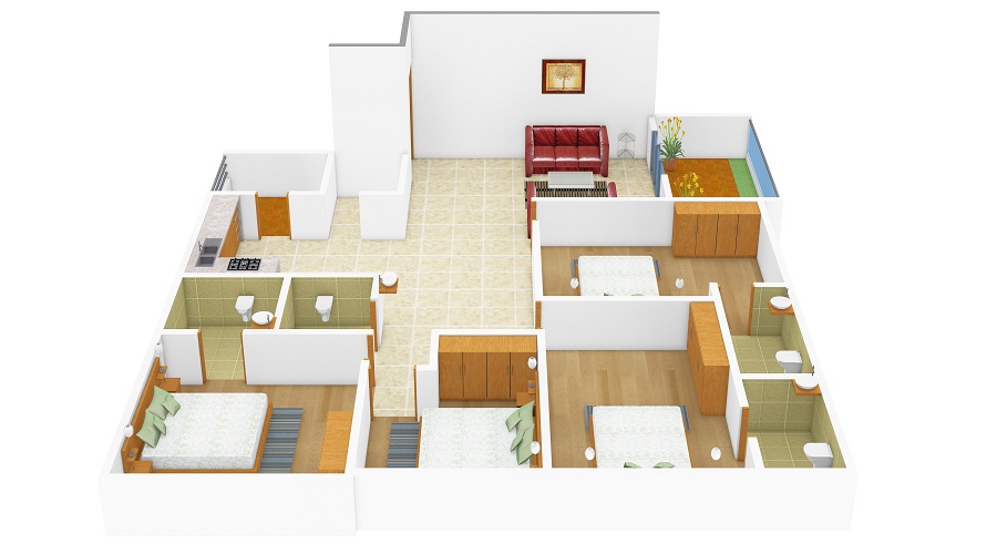 Satyam Bunglows Floor Plan