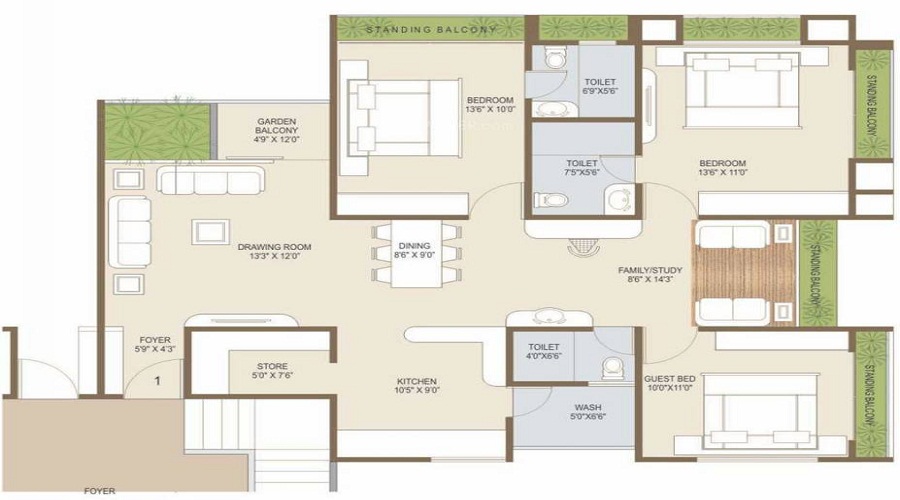 Sanskar Sparsh Residency Floor Plan