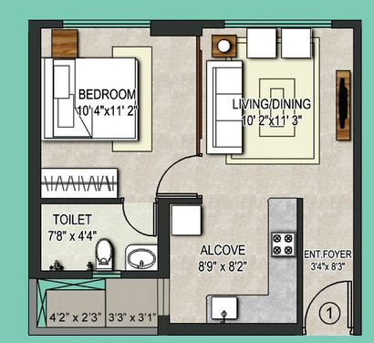 Omkar Realtors And Developers Vive Floor Plan