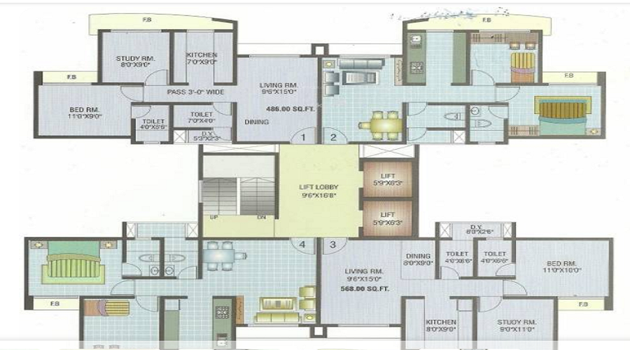 Sagar Residency Floor Plan