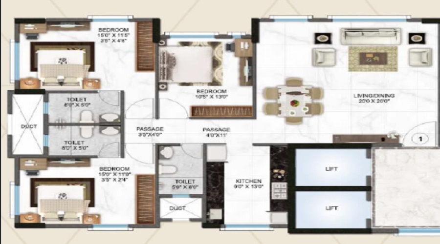 Concrete Sai Sansar Floor Plan