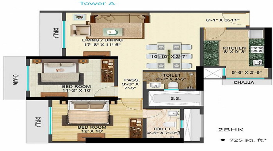 Bhoomi Celestia A Wing Floor Plan
