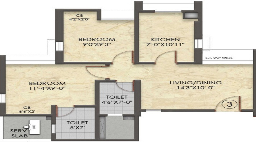 Raymond Realty Ten X Habitat Tower C Floor Plan