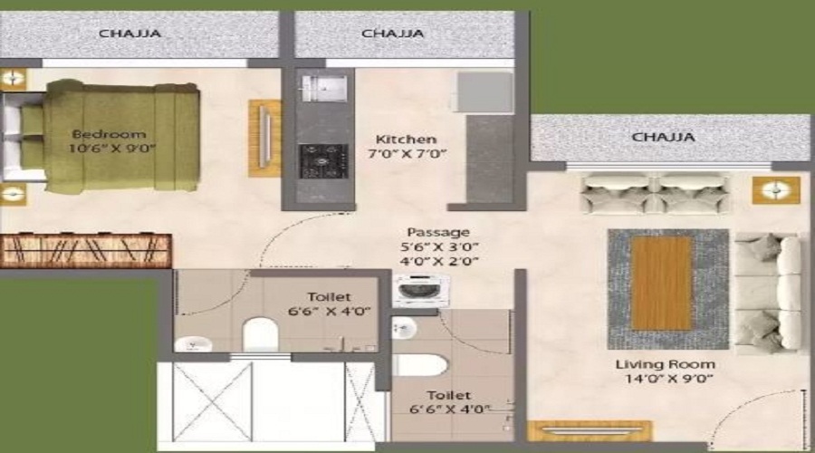 Gee Cee Aspira 206 Floor Plan
