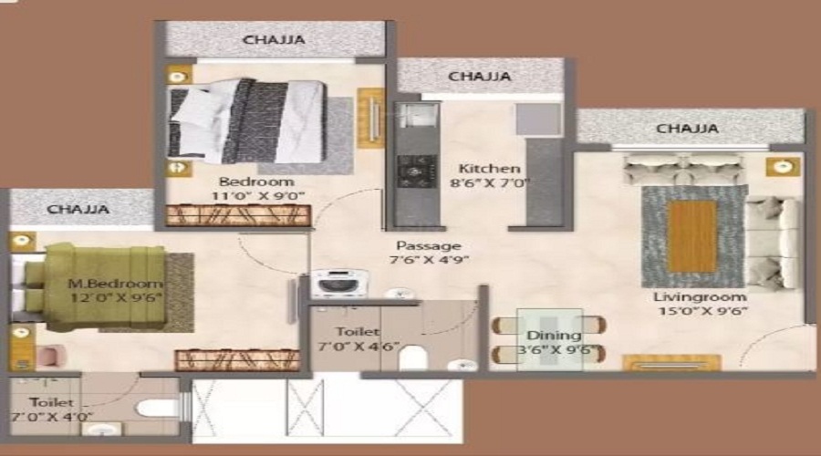 Colorplus Raymond Realty Phase I Floor Plan