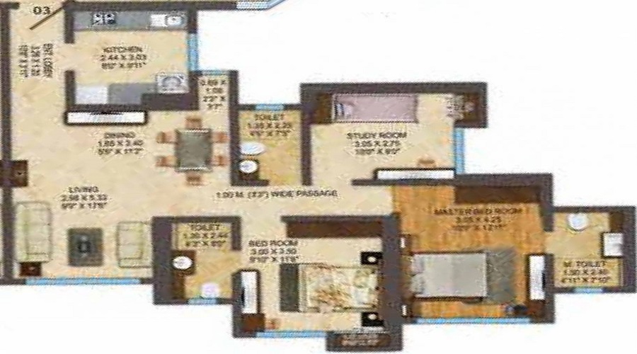 ACME Oasis Tower 1 Floor Plan