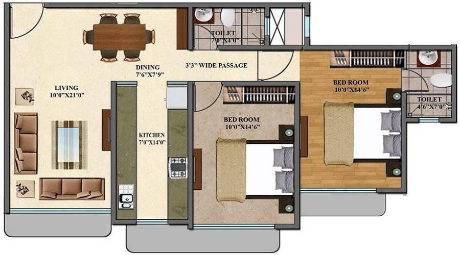 Om Omkar Apartment Floor Plan