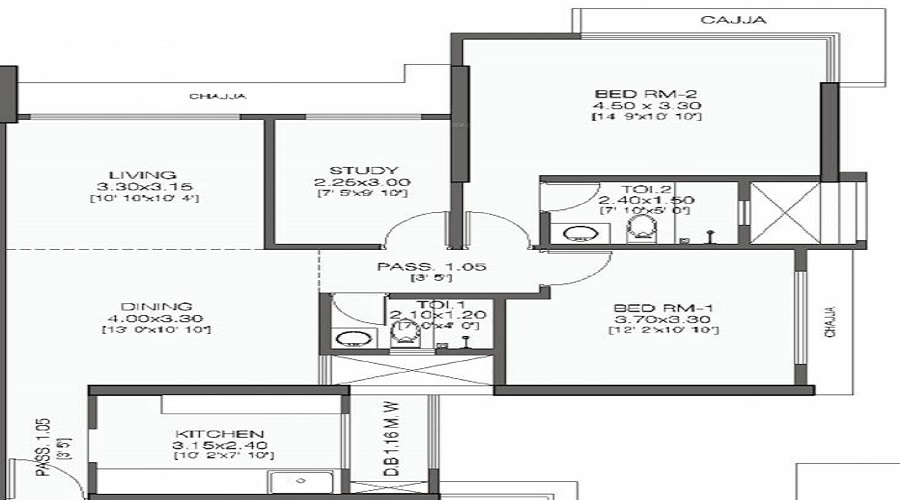 Wadhwa Anmol Fortune III Floor Plan