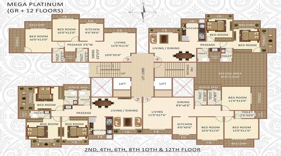 Mega Atmaram Kene Residency Floor Plan