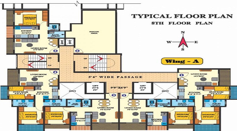 DBR Dias Residency Park Wing A Floor Plan