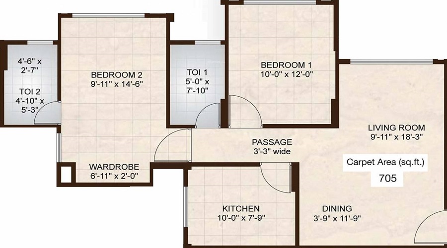 Hiranandani Senina Floor Plan