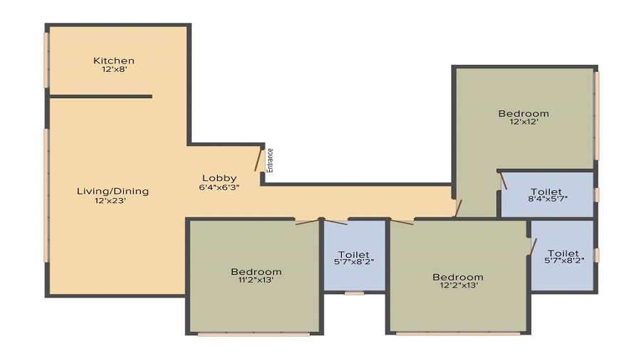 Dimension Trishabh Signet Floor Plan