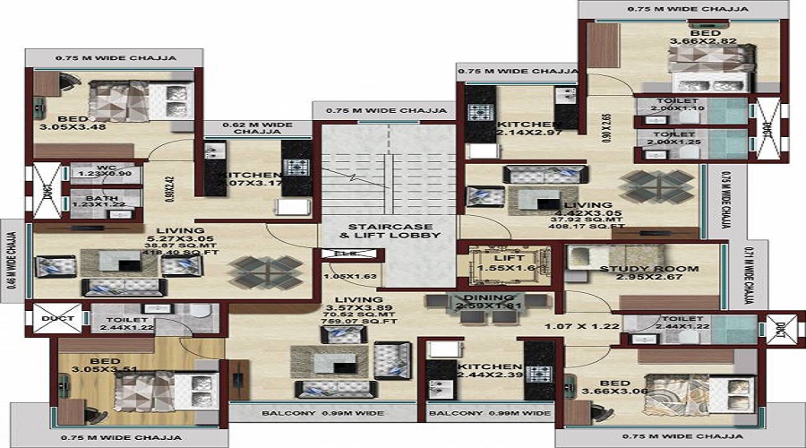 Sun Vision Paresh Kunj Floor Plan