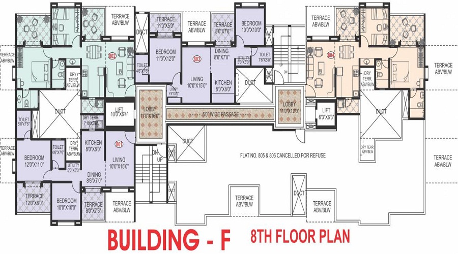 Waghere Manikbaug Orchid Building D E F Floor Plan