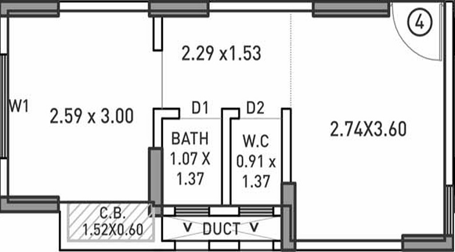 Squarefeet Joy Square Floor Plan