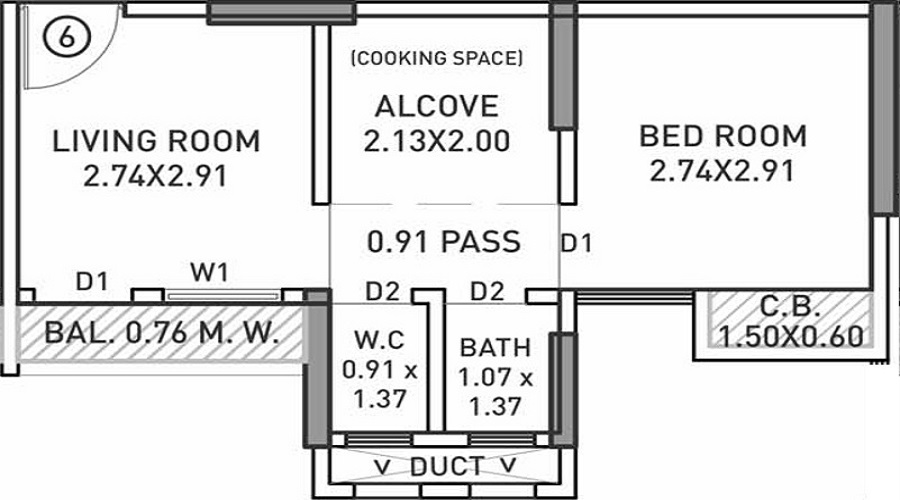 Squarefeet Joy Square Floor Plan
