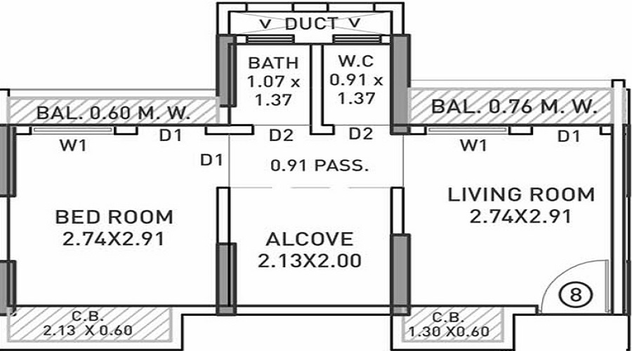 Squarefeet Joy Square Floor Plan