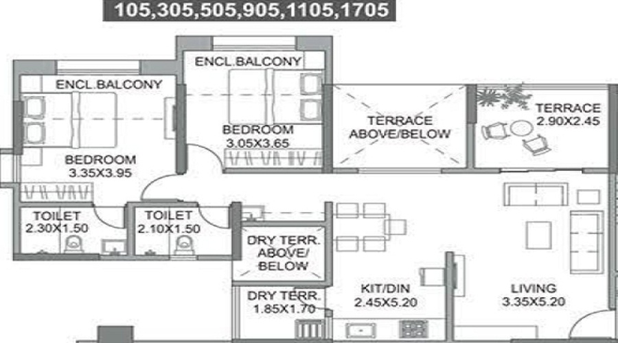 Paranjape Gloria Grand B1 B2 H2 Floor Plan