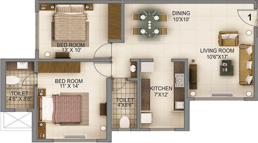 MICL Aaradhya Tower Floor Plan