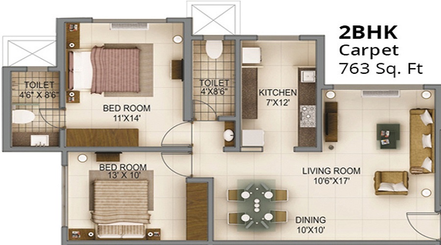 MICL Aaradhya Tower Floor Plan