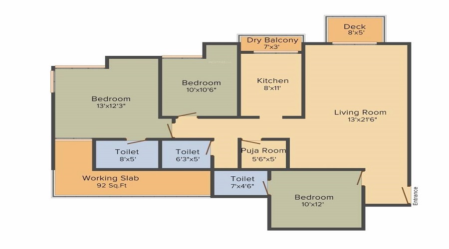 Oswal Bella Vista Floor Plan