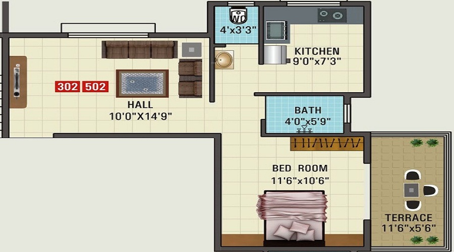 Raj Aangan Floor Plan