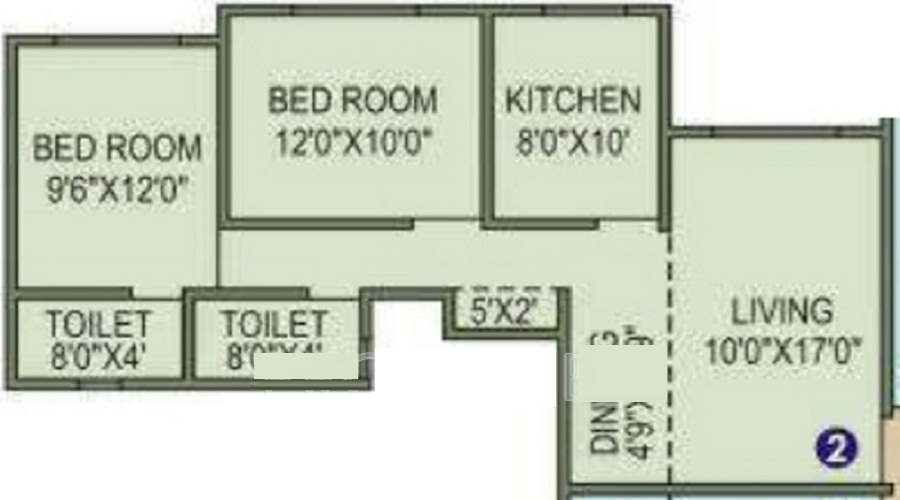 1 BHK+1T 660/sqft-carpet Sqft Apartment For Sale In Agarwal Krishna Residency In Virar Floor Plan