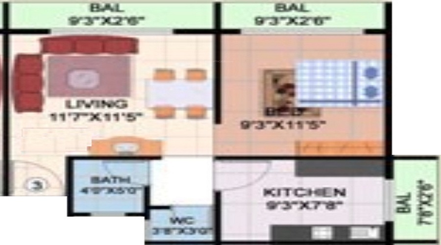 Miyas Disha Apartment Floor Plan