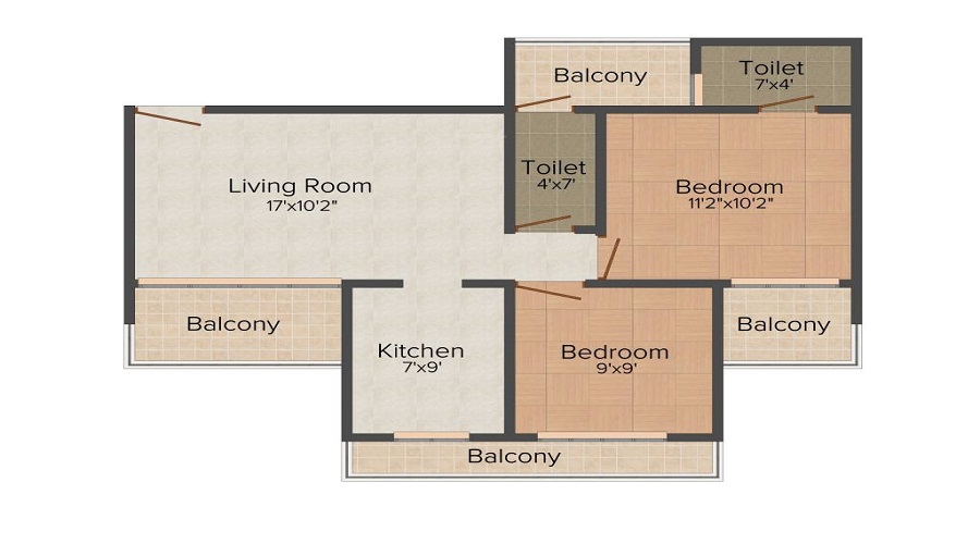 Paradise Sai Solitaire Floor Plan