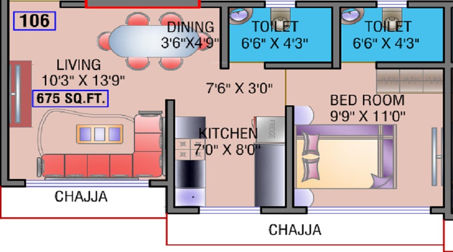 Heena Gokul Valley Floor Plan
