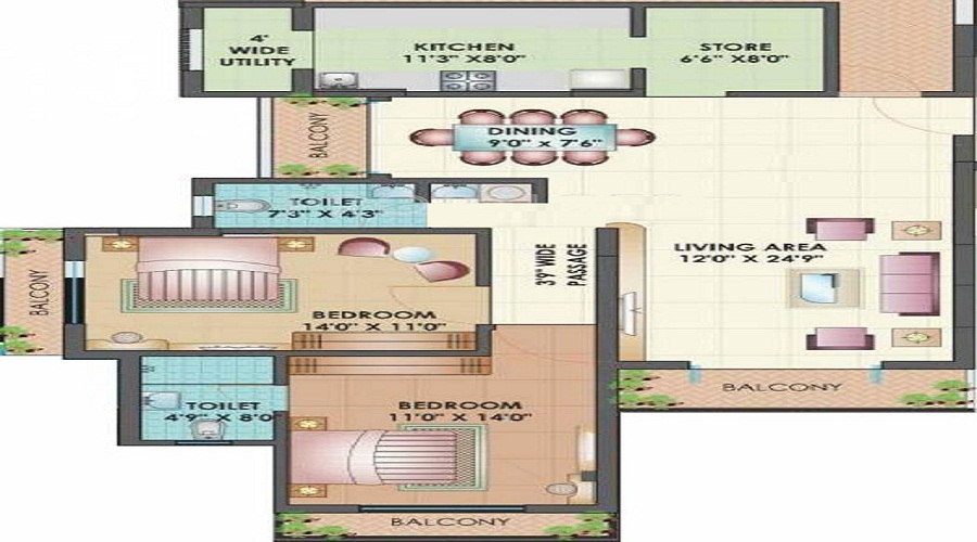 Damji Shamji Shah Mahavir Habitat Floor Plan