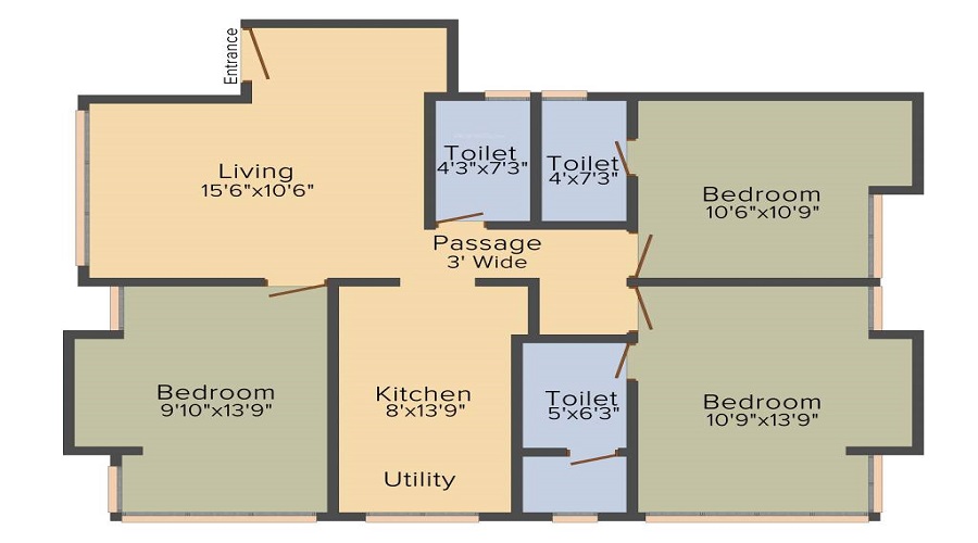 Kashish Om Residency Floor Plan