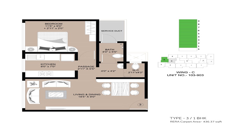 The Baya Gold Spot Floor Plan