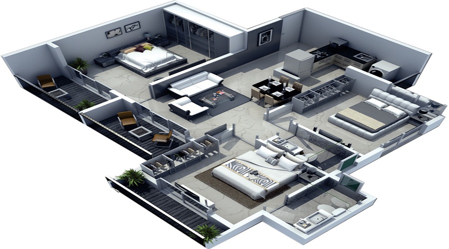 1 BHK+1T 413/sqft-carpet Sqft Apartment For Sale In Sheltrex The North Point In Karjat Floor Plan