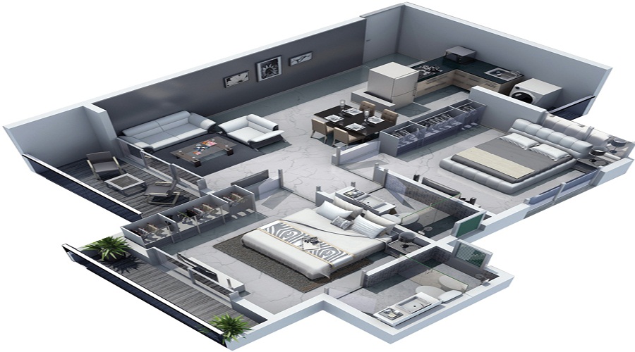 1 BHK+1T 413/sqft-carpet Sqft Apartment For Sale In Sheltrex The North Point In Karjat Floor Plan