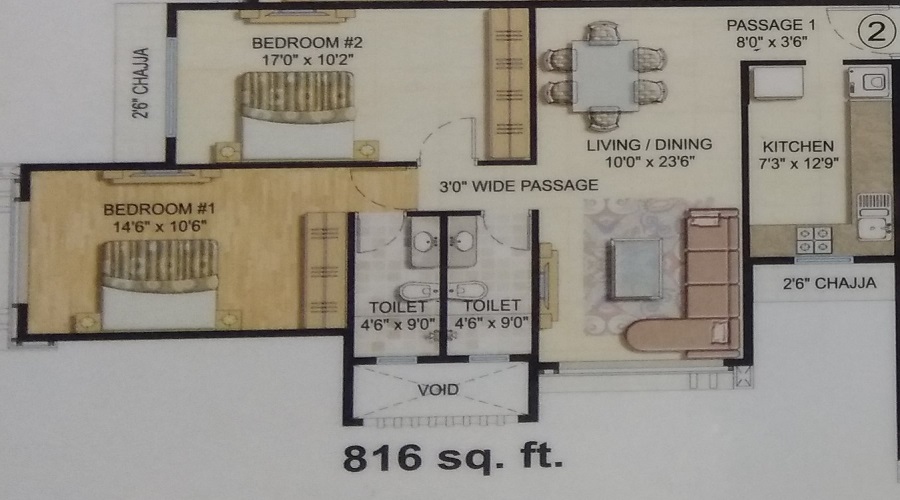 Vijay Khetan Krishna Residences Floor Plan