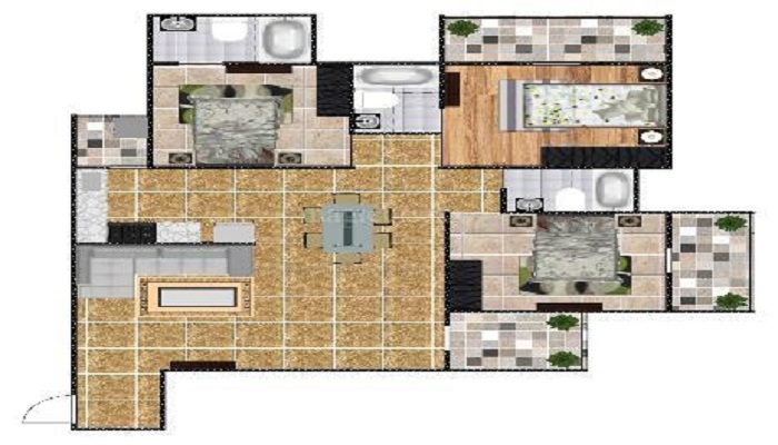 4 BHK+4T Apartment With Size 2145/sqft-saleable  Sqft For Sale In Century Commanders Vista Yelahanka Bangalore Floor Plan