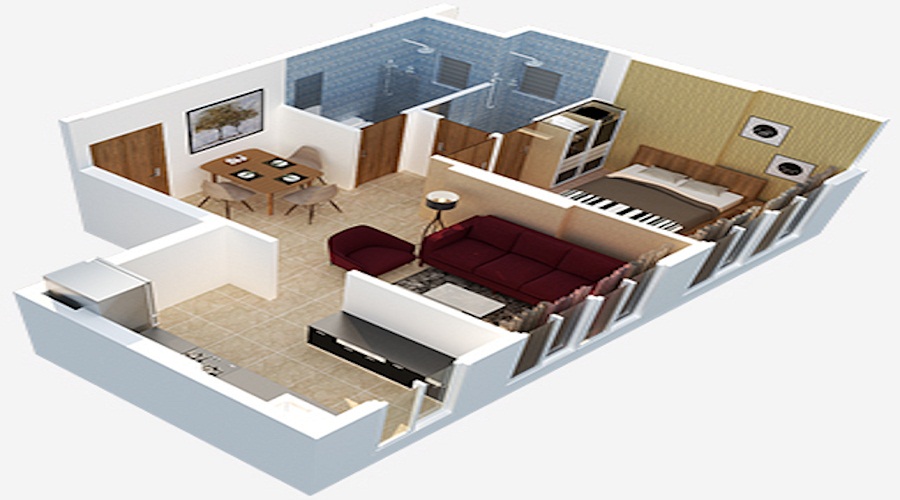 2 BHK+2T 648/sqft-carpet Sqft Apartment For Sale In Om Namah Shivay Valram Sahyadri Heights In Ghatkopar East Floor Plan