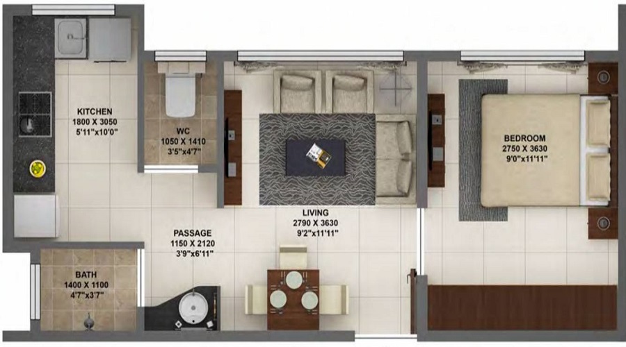 Terraform Dwarka Floor Plan