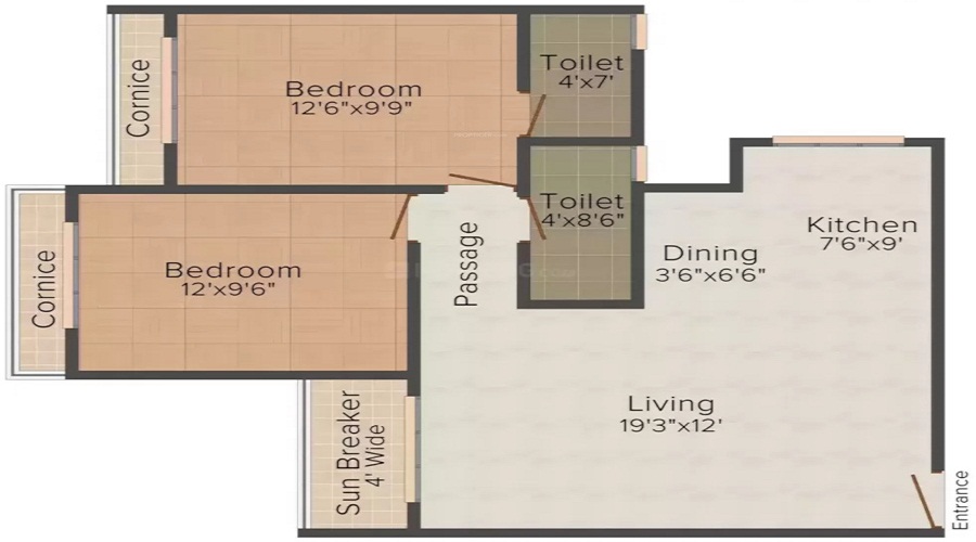 Deep Laxmi Shreeji Heights Floor Plan