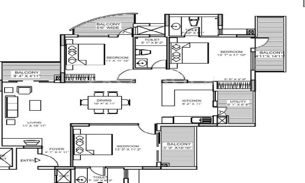 3 BHK+3T Flat for Sale in Sarjapur Road, Bangalore