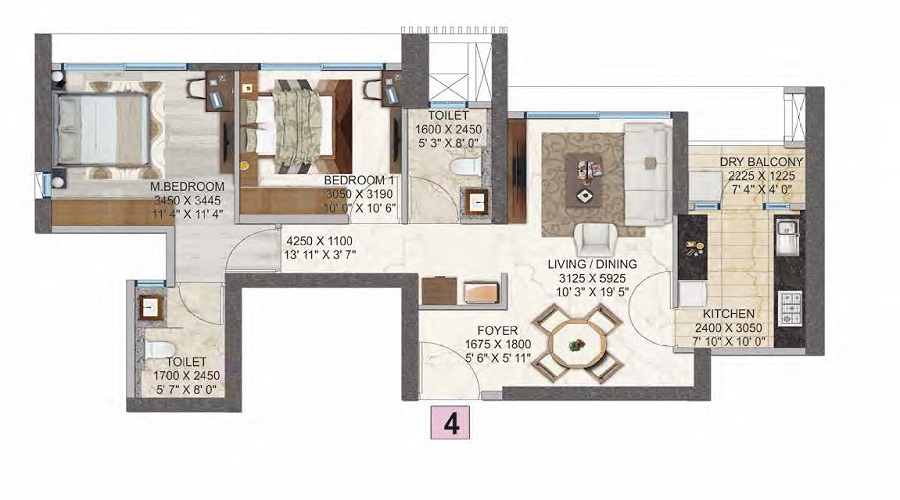 Peninsula Salsette 27 Floor Plan