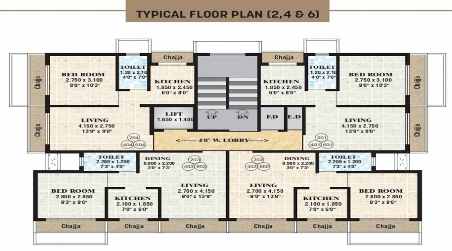 S H K Ruby Enclave Floor Plan