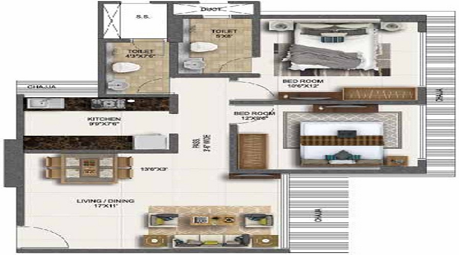 Ruparel Circle Pride CHS Ltd Floor Plan