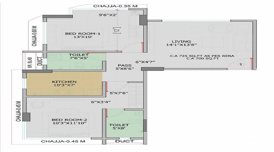 Rishiraj Pearl Aurelia Floor Plan