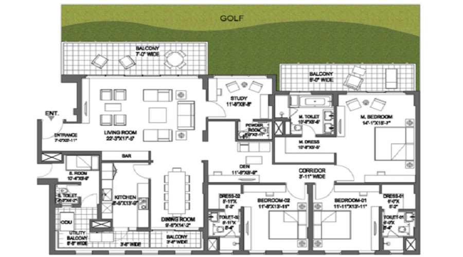 M3M Panorama Floor Plan